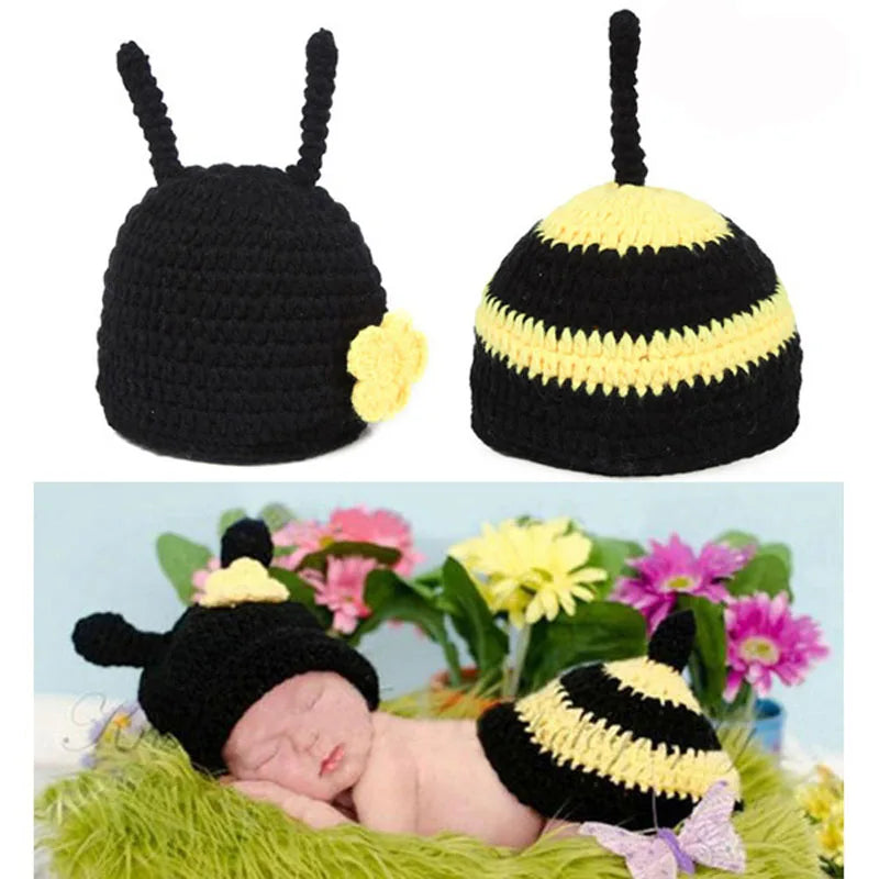 Animal Design Newborn Baby Crochet Photography Props Handmade Knit Mickey Costume Outfit Sleepy Owl Frog Baby Gift SG058